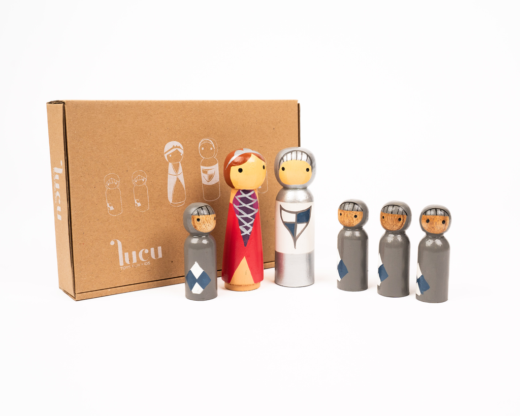 Ridder Peg Dolls Grijs - Set van 6