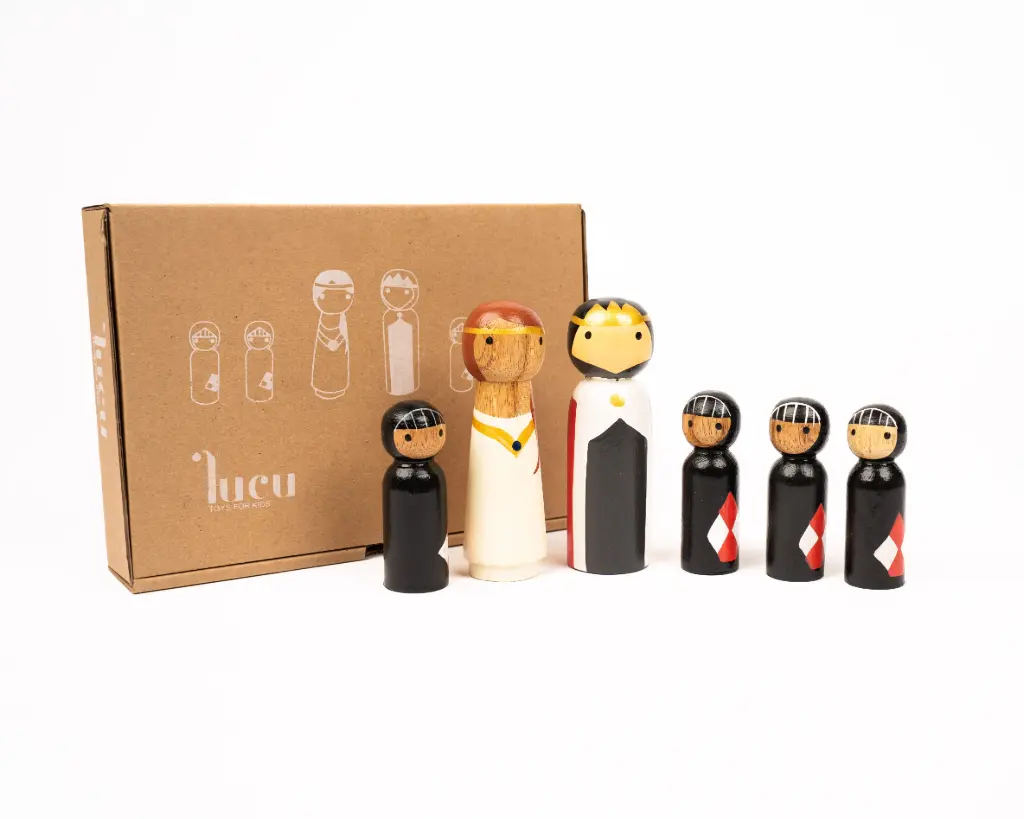 Ridder Peg Dolls Zwart - Set van 6