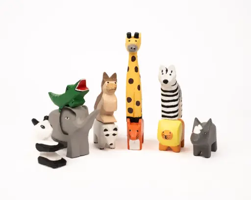 Zoo Dierenset Hout - Lucu